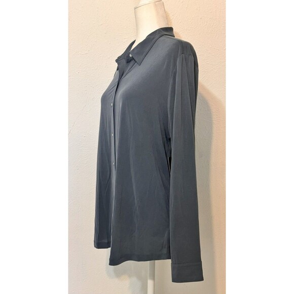 NWT Lucky Brand Women Size L Blue Button-Up Cardigan Capsule Wardrobe Office - Picture 4 of 10